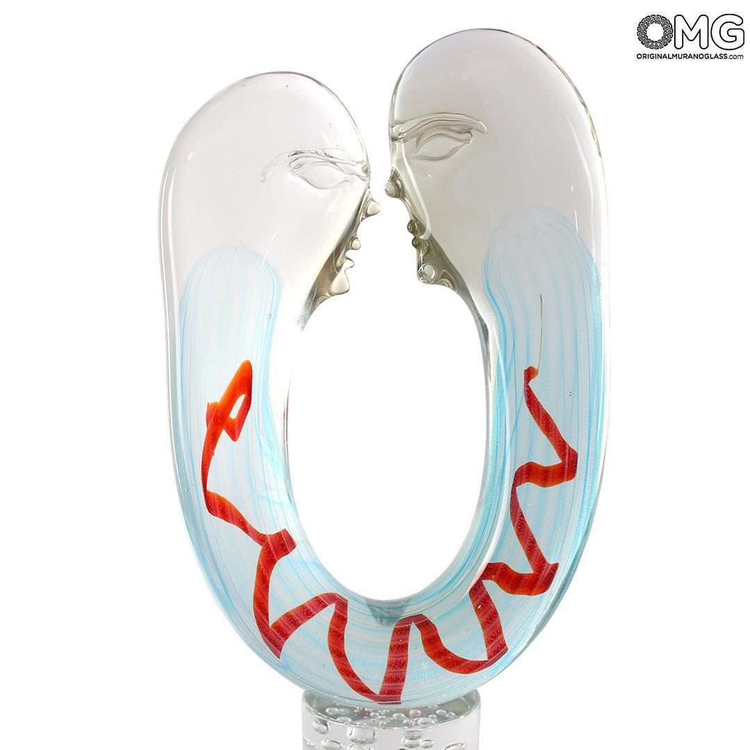 4350 ORIGINALMURANOGLASS Скульптура поцелуй - муранское стекло OMG 29 см  - Вид №1