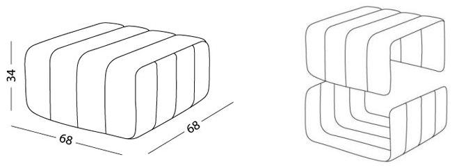 AMBIVALENZ Модульный тканевый диван sun-id-1492178 - Вид №7