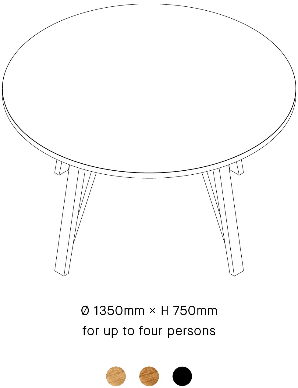 LOEHR Круглый деревянный стол Sabeth sun-id-1487363 - Вид №3