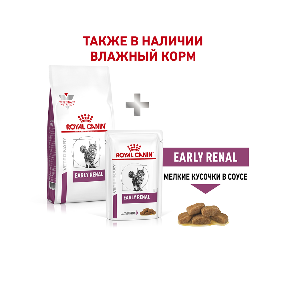 ПР0056146 Корм для кошек Vet Diet Early Renal при ранней стадии почечной недостаточности сух. 3,5кг ROYAL CANIN  - Вид №1