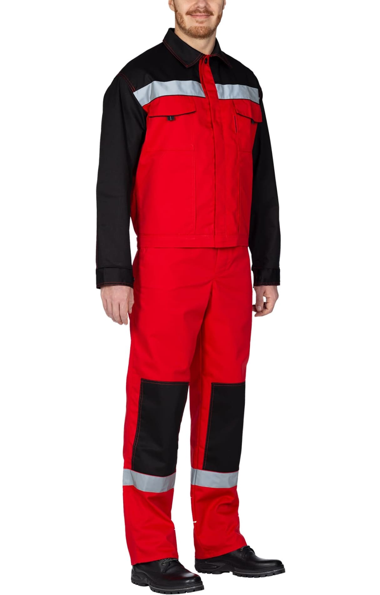 65178 Костюм "Мастер-Люкс" красный с черным  Летняя спецодежда  размер 56-58/170-176  - Вид №9