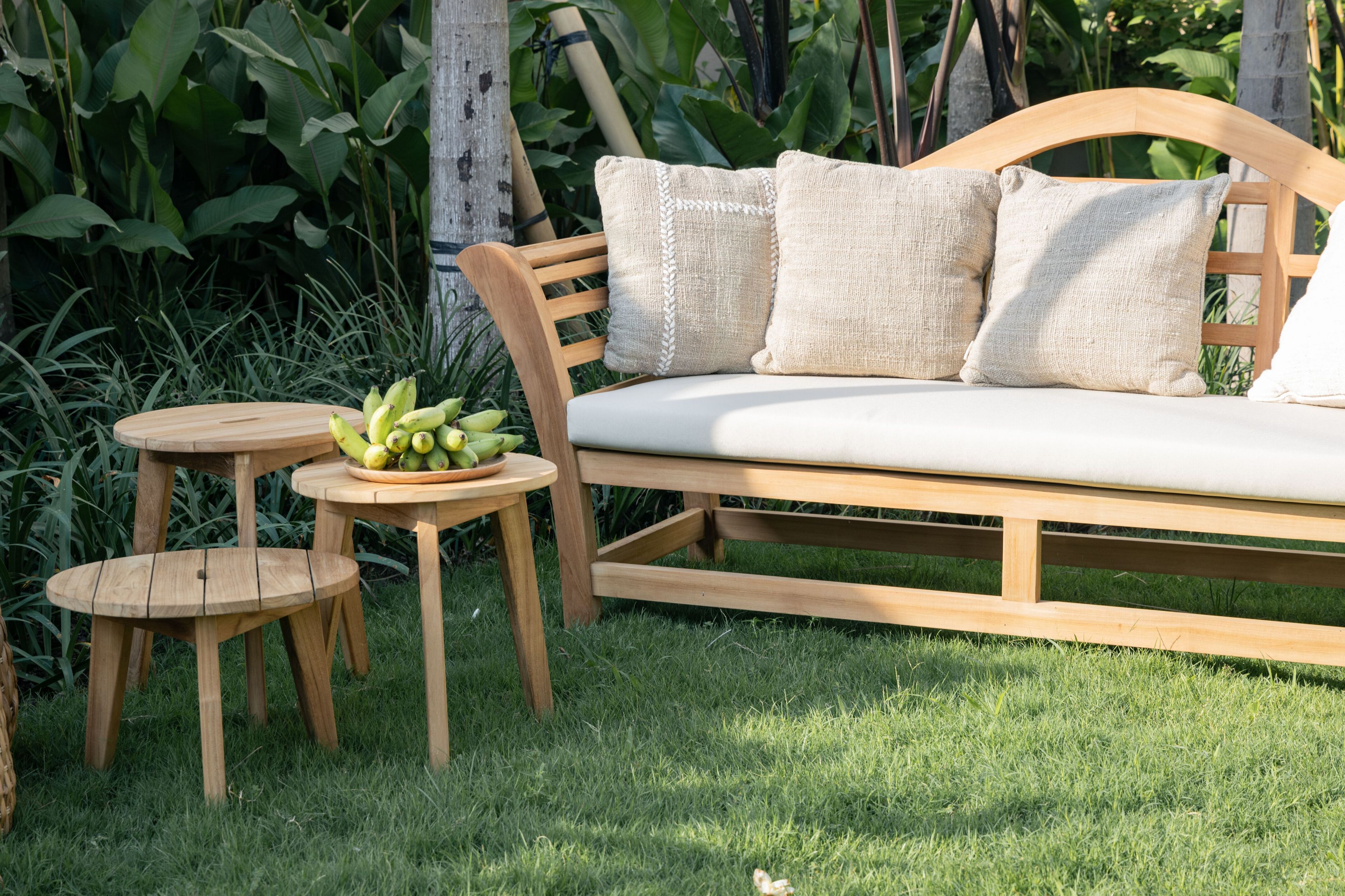 Круглый низкий стол из тикового дерева cbdesign Cosito ARCH-00125050 - Вид №7