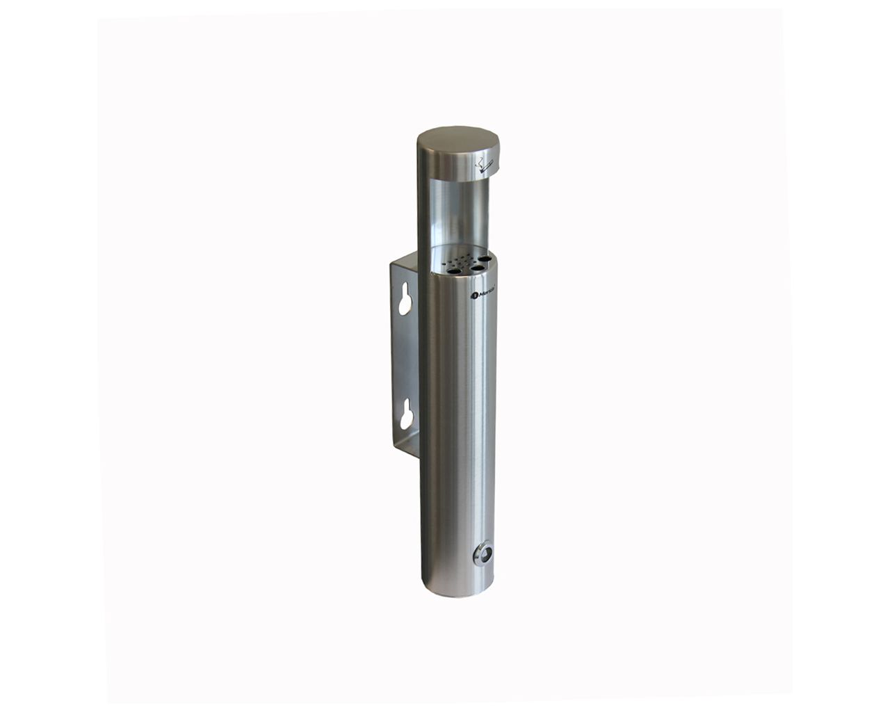 KIM803 Узкая подвесная пепельница, матовая сталь, запираемая Merida  - Вид №1