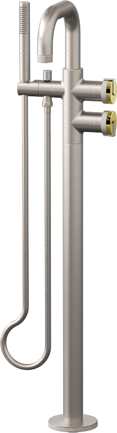 E-11557-R1PB-L1PN-SN Смеситель напольный отдельностоящий (внешняя часть) GRAFF MOD+