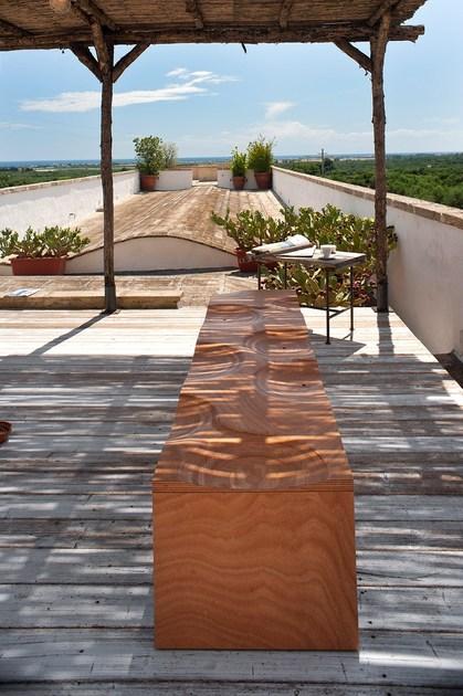 Casamania & Horm Садовая скамейка Окуме Ripples sun-id-1368656 - Вид №2