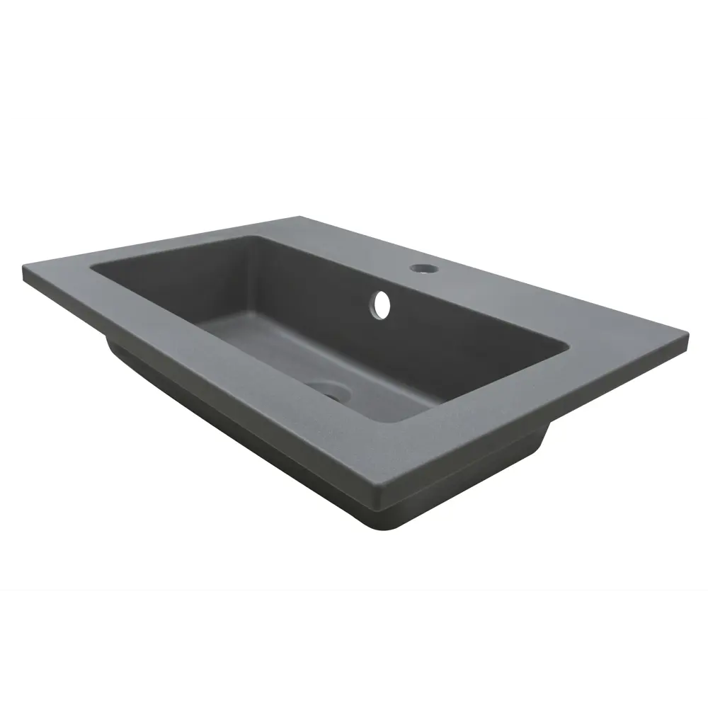 Florentina Зея — стильная прямоугольная раковина для ванной в сером матовом исполнении 88941925 STLM-1563818 - Вид №2