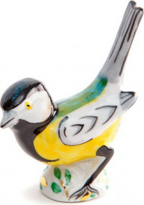 10617358 Мануфактуры Гарднеръ в Вербилках Скульптура 6 см "Синичка" "Желтая" Фарфор, Керамика