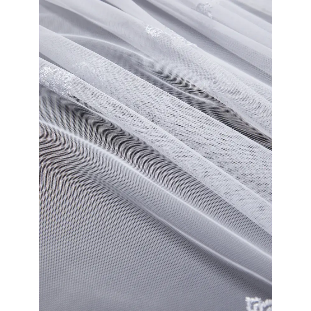 Тюль 1 м/п Коронки сетка 280 см цвет бело-серый ELIT HOME STLM-2015036 - Вид №4