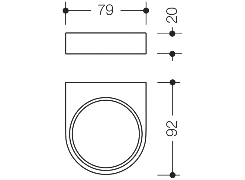 800.00.10090 держатель HEWI System 800 K  - Вид №22
