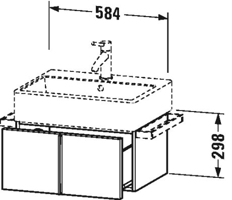 VA612509191 Vero Air Тумбочка подвесная Серо-коричневый декор Duravit - Вид №1