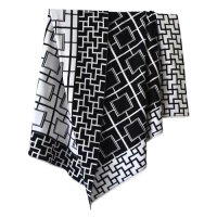 Плед YASMINE B&W APERO ДИЗАЙНЕРСКИЕ, ДВУХСТОРОННИЕ, ОРНАМЕНТ 010377 Черно-белый