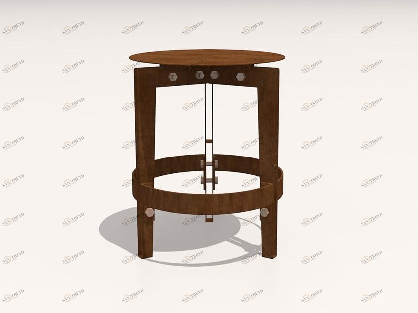 TrackDesign Низкий табурет из стали Corten ™ с подставкой для ног Leggero Sp0446001