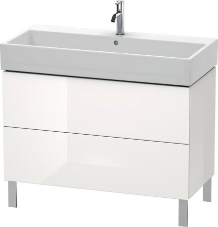 LC677805353 L-Cube Тумбочка напольная Каштан темный, декор Duravit - Вид №2