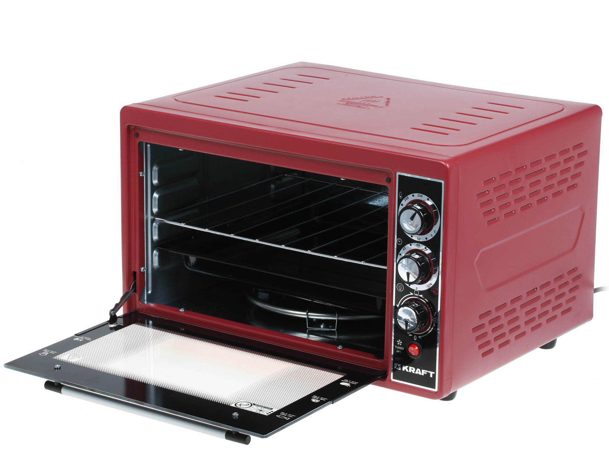 8108445 Мини-печь Kraft KF-MO 3804 KR красный STDN-0031814 - Вид №6