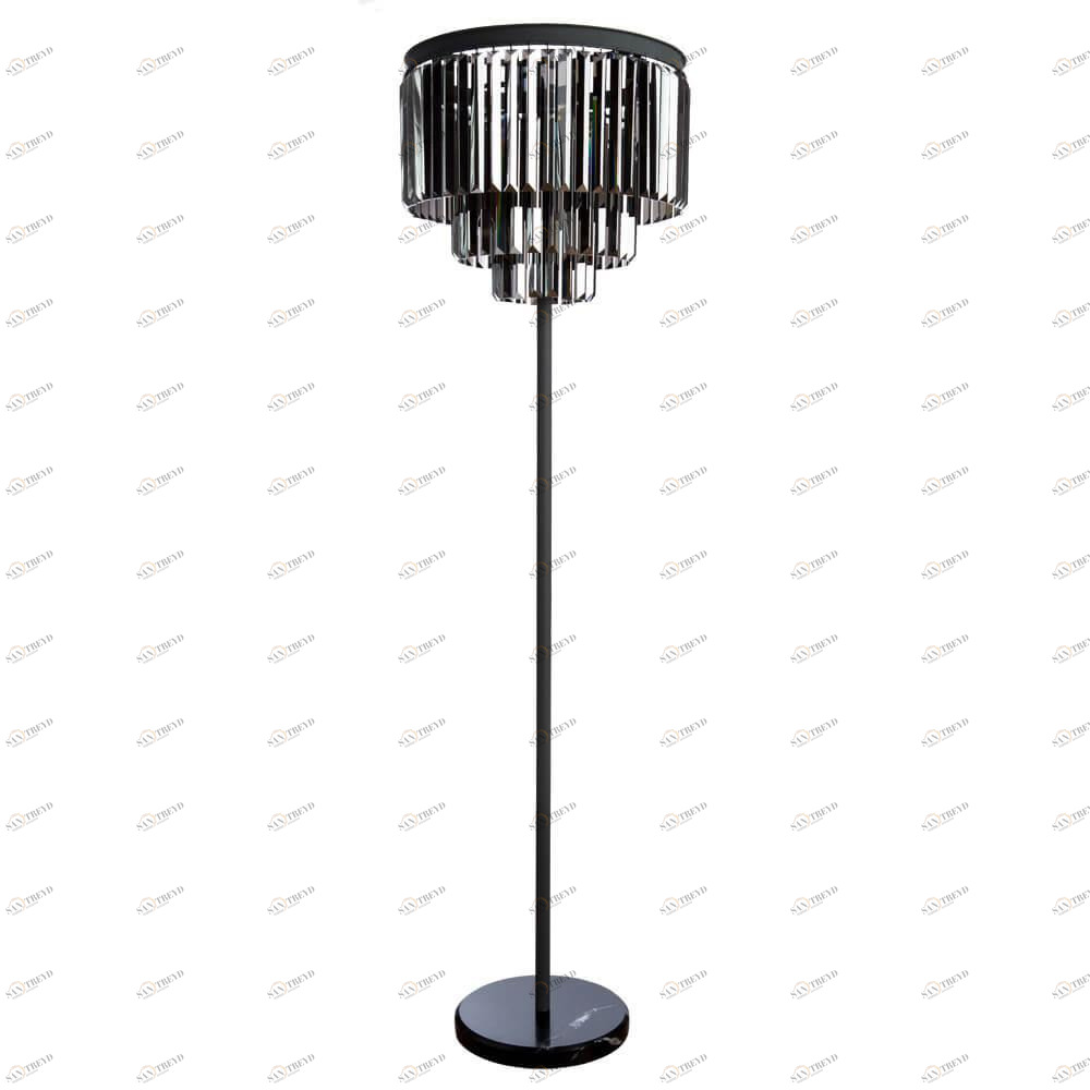 Торшер хрустальный на 6 ламп 160х45 см серый Nova 3002/05 PN-6 DIVINARE NOVA SMOKY 00-3889321 Серый 