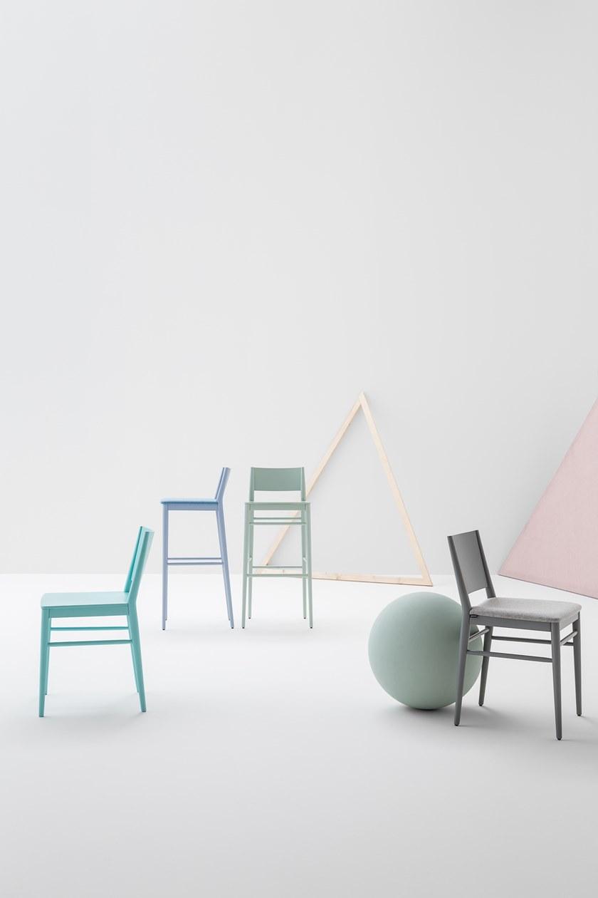 Billiani Стул из бука с мягким сиденьем Tracy 566 - Вид №1