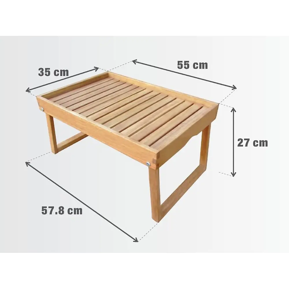 Стол поднос Naterial Solis 55x35 см складной акация светло-коричневый STLM-2193595 - Вид №6