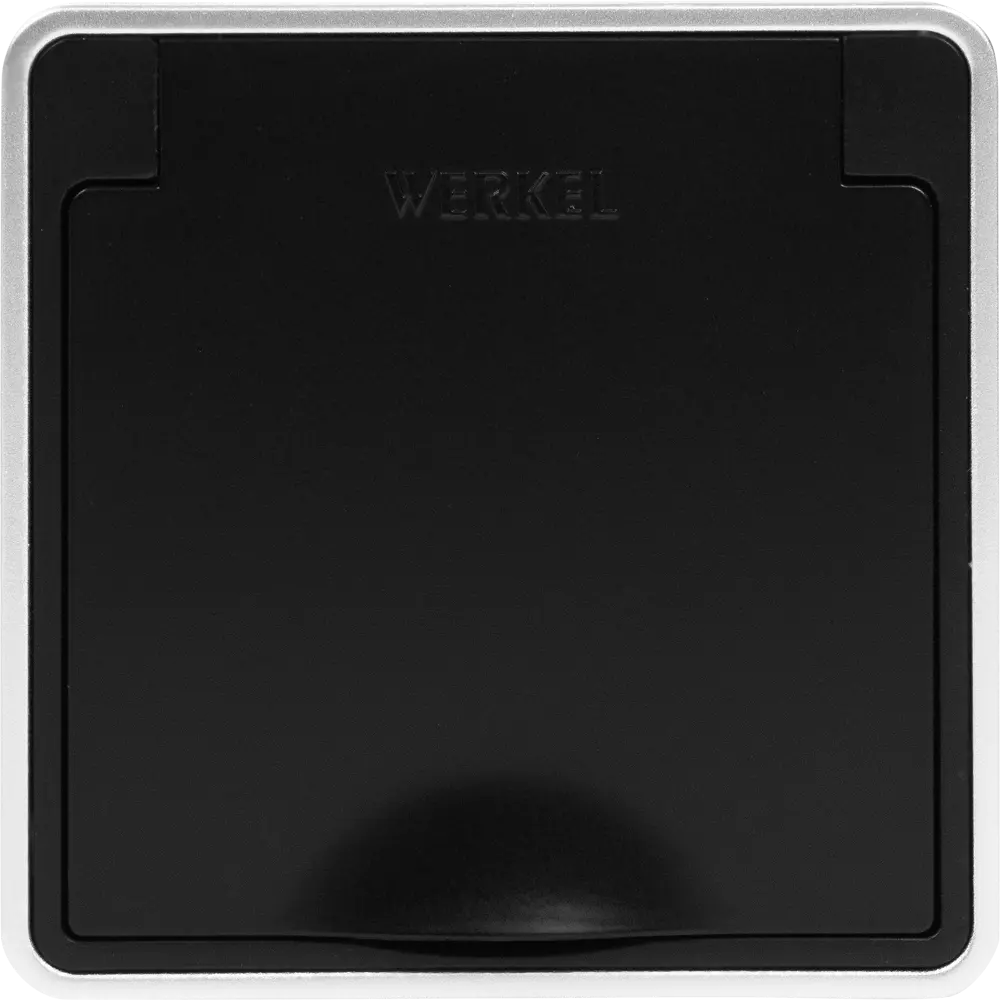 WERKEL Gallant — влагозащищенная розетка с заземлением в стильном черном корпусе 82063367