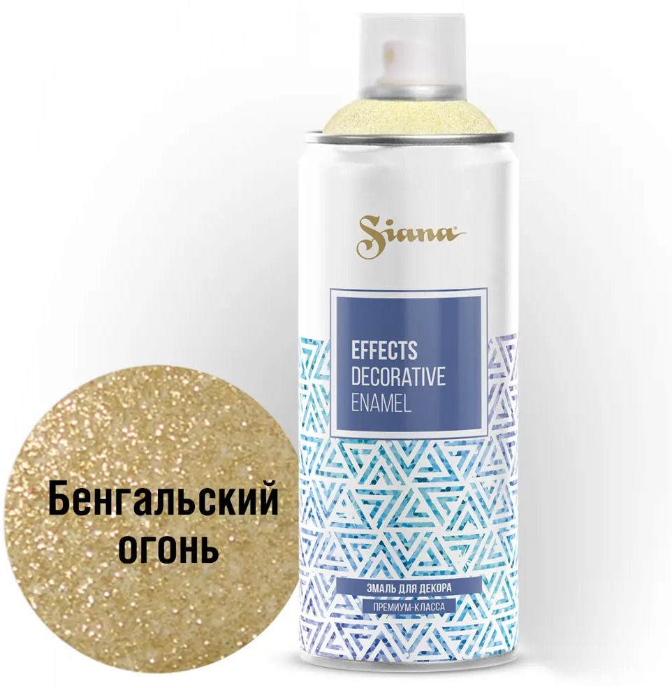 82461825 Краска аэрозольная Siana «Глиттер» цвет бенгальский огонь 520 мл STLM-0027661