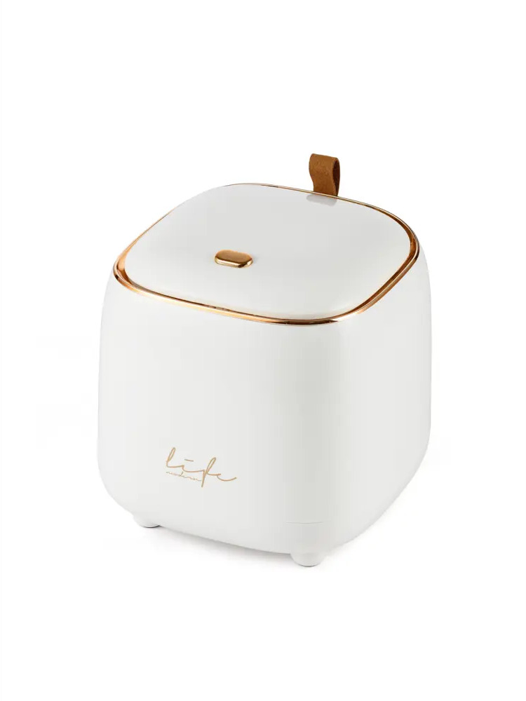 91568346 Контейнер для мусора настольный с крышкой Birdhouse 1.5 л, белый STLM-0994675