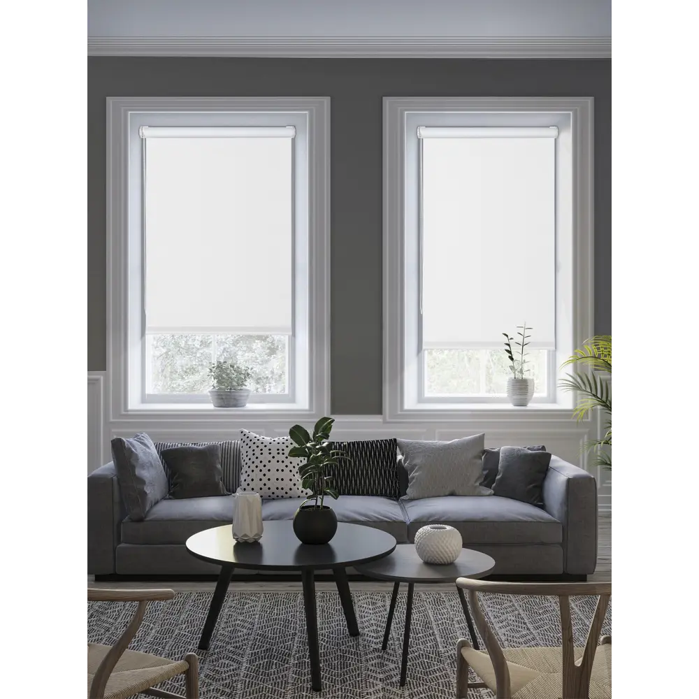 Штора рулонная блэкаут Midnight 60x175 см белая GARDEN STLM-2156561 - Вид №4