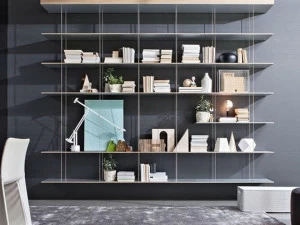 Molteni & C. Подвесной книжный шкаф из стали и дерева