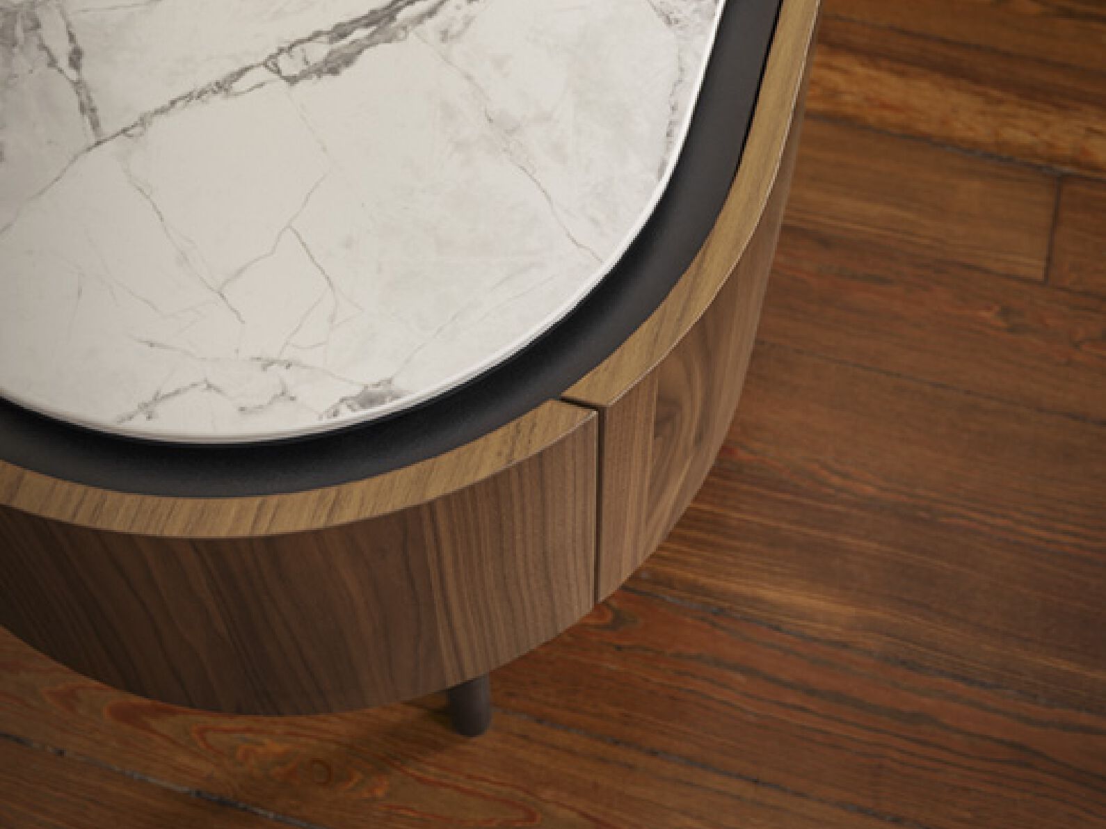 Тумбочка из дерева и стекла Calligaris озеро ARCH-00149911 - Вид №3