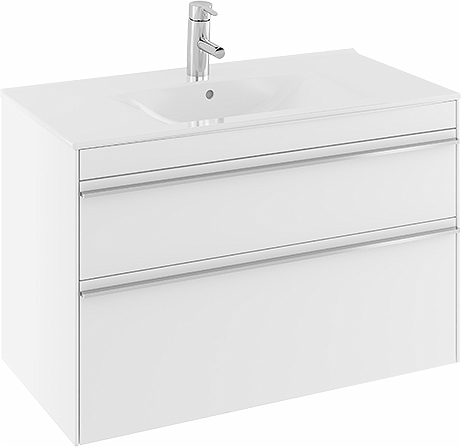42643 Мебельный пакет IFO Sense, тонкий умывальник, с двумя ящиками, Ш = 900 мм, Ш1 = 910 мм, белый  - Вид №3