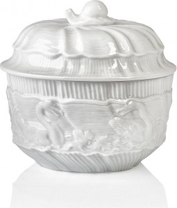 78192 Meissen Сахарница 12,5см "Лебединый сервиз" (белый рельеф) Фарфор