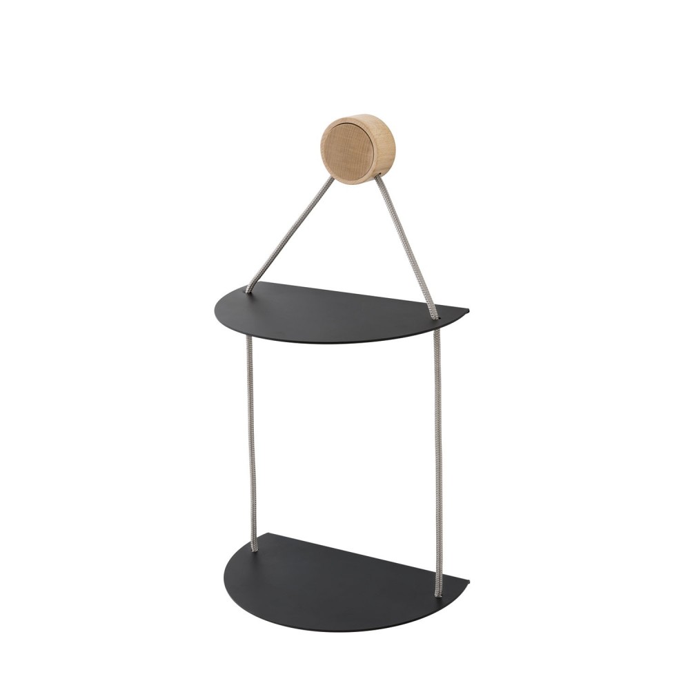 EVRGMDNOEVER Life Design Полка настенная двойная - Ring Ring Непрозрачный черный