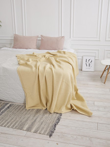 90324891 Плед-покрывало бежевый 200x220 см Honeycombs STLM-0185115 ALMAFORHOME