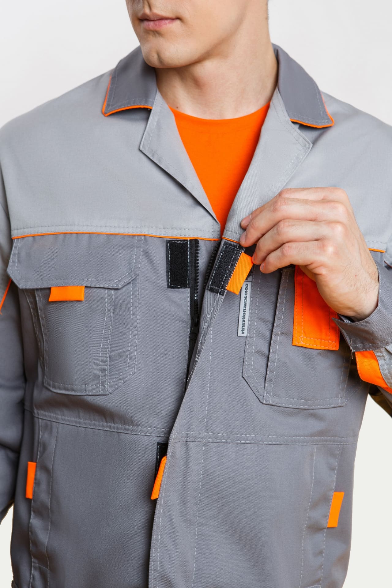 5039614 Костюм "Профессионал-2" темно-серый со светло-серым  Летняя спецодежда  размер 68-70/182-188  - Вид №14