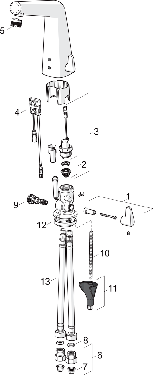 Oras 3016FT Смеситель для умывальника, 230/9 V 3016FT Inspera Хром  - Вид №5