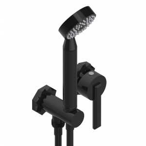 U2P-6561B Trim only for wall mixer with complete handshower on hook Thg-paris Nihal porcelaine noire Покрытие PVD бронза
