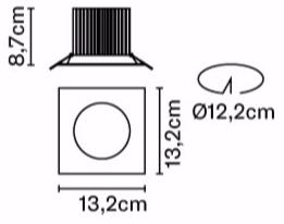 Fabbian Встраиваемый светодиодный точечный светильник sun-id-1505245 - Вид №7