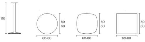 ENEA Высокий стол со стальным основанием и столешницей из hpl Iron sun-id-1396878 - Вид №4
