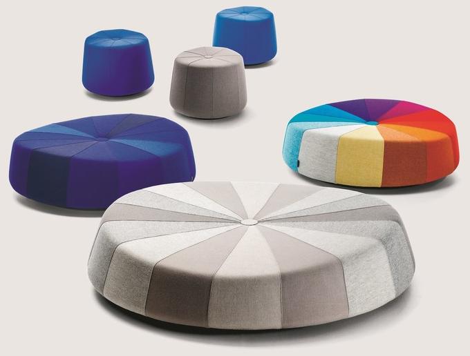 La Cividina Пуф из ткани с огнестойкой набивкой Windmill sun-id-1450004 - Вид №3