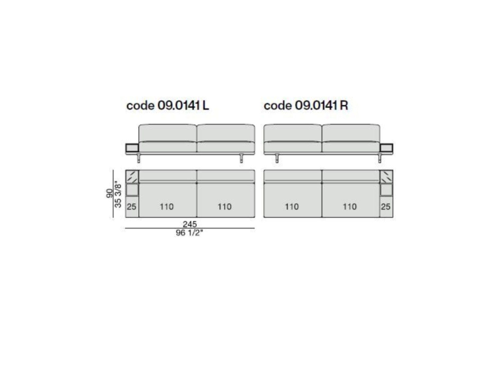 Съемный тканевый диван с журнальной стойкой Porada Soul ARCH-00074706 - Вид №20
