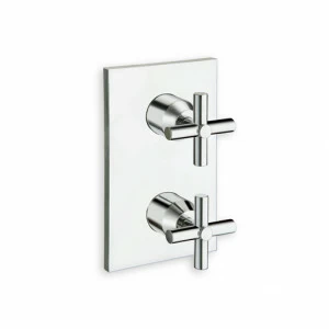 CRIXV752 Внешние части термостатического смесителя для душа / ванны для CRICS800 с 2 выпускными запорными клапанами и металлической пластиной Cristina Rubinetterie