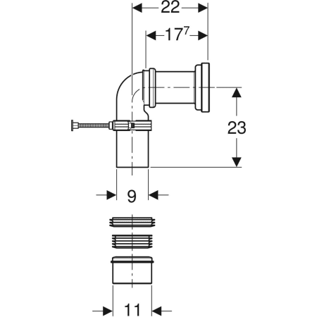 GEBERIT 131.082.16.1 Комплект Geberit для подключения напольного унитаза  - Вид №2