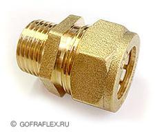 Соединительная муфта труба - труба 15*15мм Flexible hose Россия