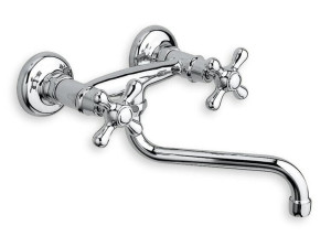 Настенный кухонный кран с поворотным изливом