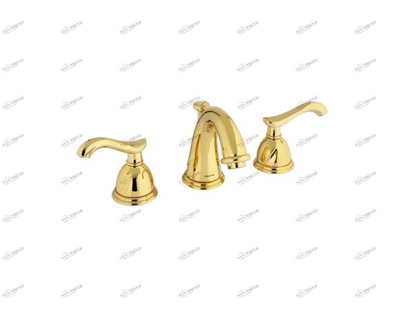 051001.000.00 Набор для раковины с тремя отверстиями Золото 24К Mestre Oman