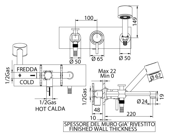 165420SN00SF Смеситель Bandini Coco Santreyd - Вид №1