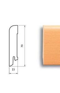 Плинтус Modern Decor Затертый Белый Шпонированный Дуб 2400х70 мм.
