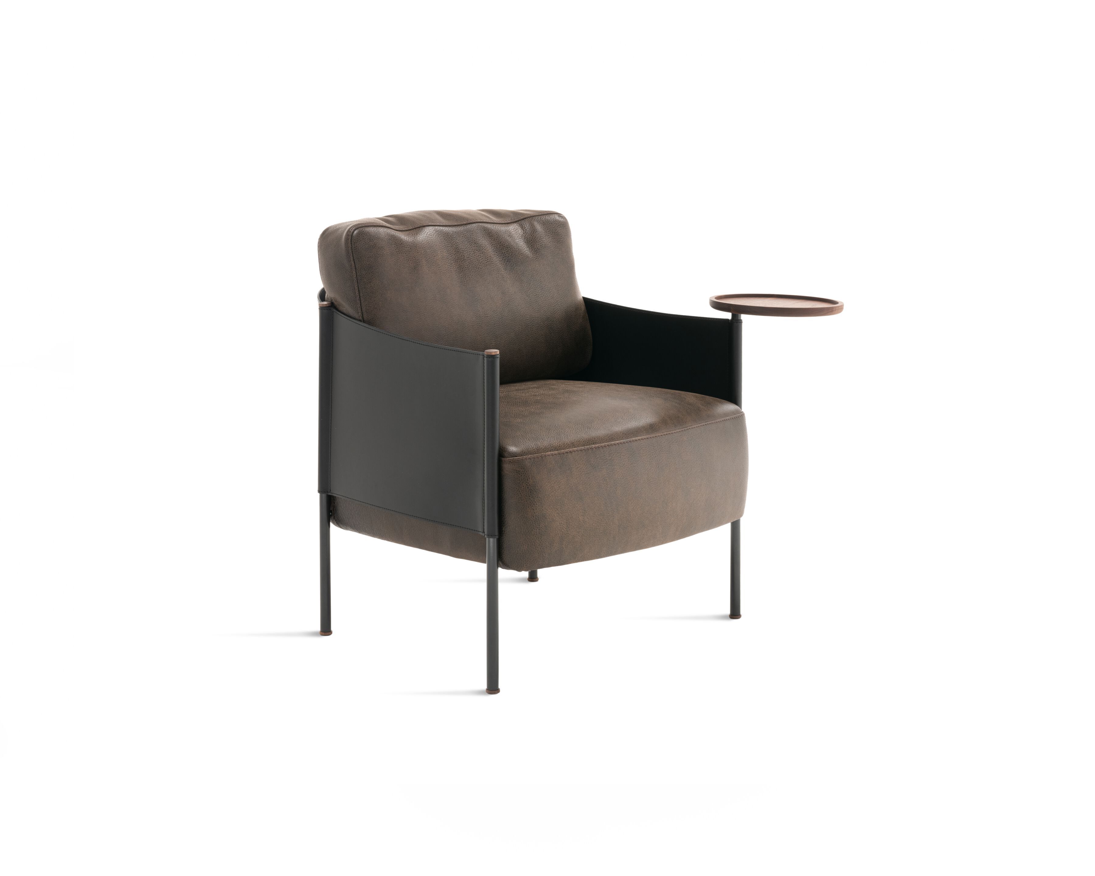 Кресло из ткани или кожи с кожаными подлокотниками Casamania & Horm SC1 ARCH-00074916