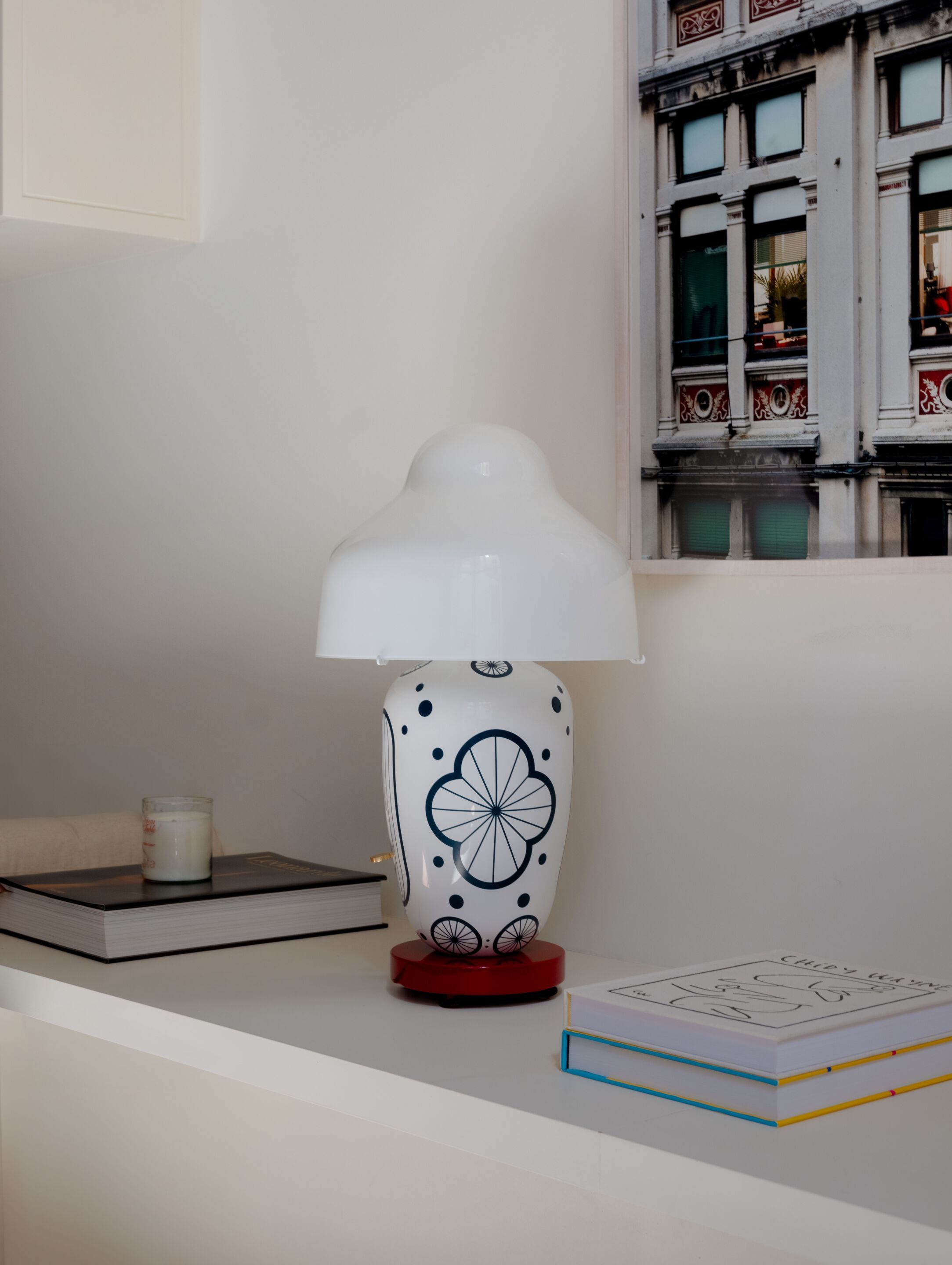 Керамическая и выдувная стеклянная настольная лампа с диммером PARACHILNA Chinoz ARCH-00004625 - Вид №3