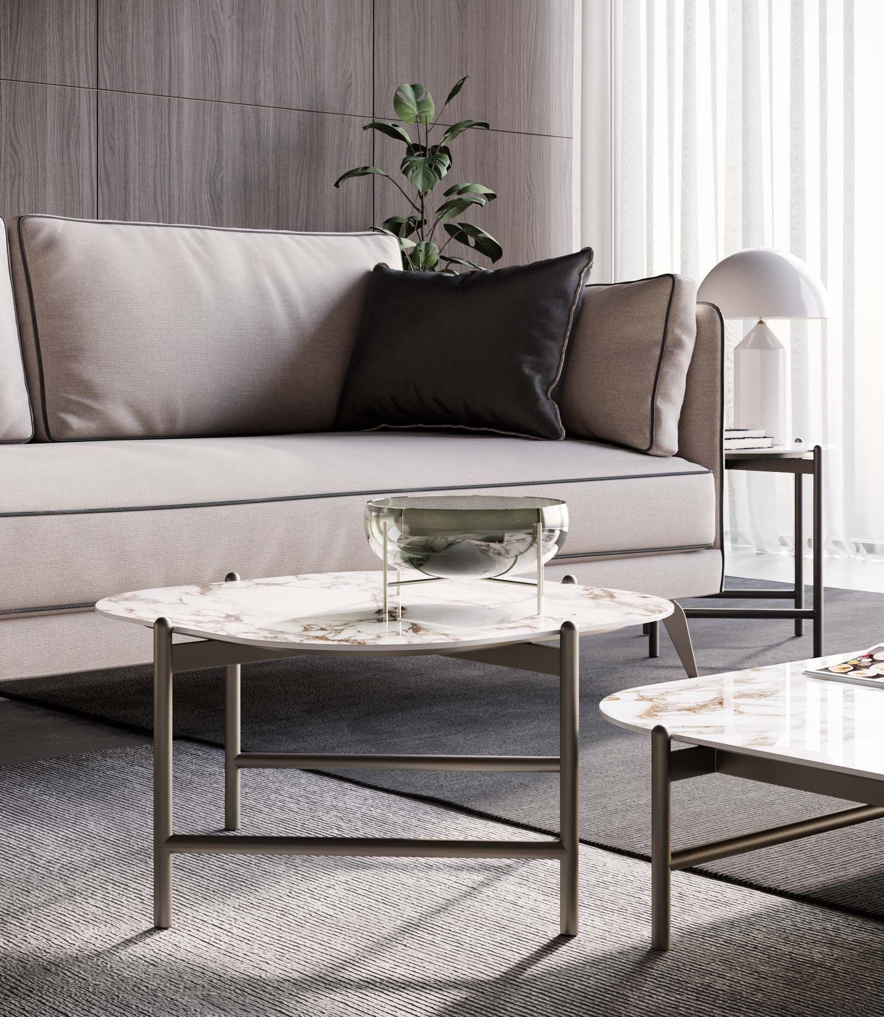 Низкий круглый журнальный столик из керамогранита Dall'Agnese Supernova ARCH-00057710 - Вид №2