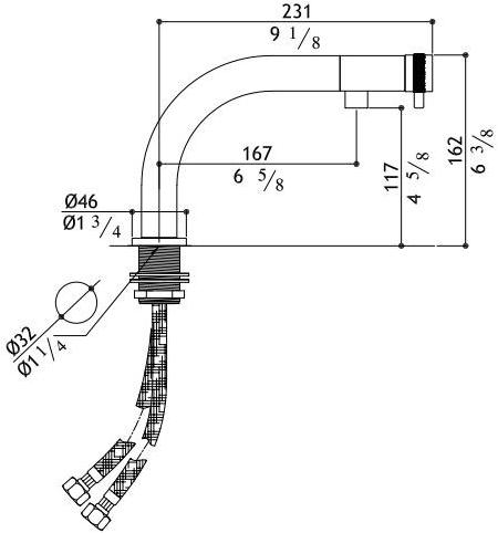 MGS Смеситель для ванны из нержавеющей стали на одно отверстие Ergon sun-id-1447482 - Вид №1