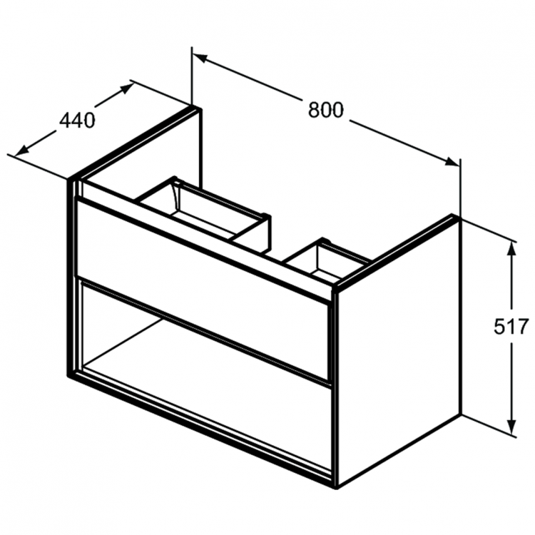 E0827KN Тумба для раковины 80 см Ideal Standard CONNECT AIR - Вид №6